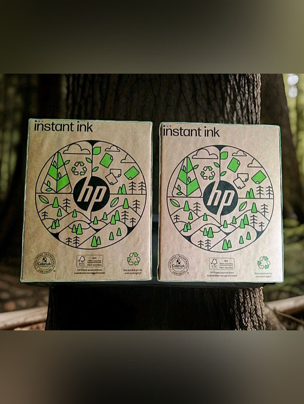 NWT Set 2 HP Instant Ink Printer Paper Eco-Friendly Sustainably Sourced Fast Dry